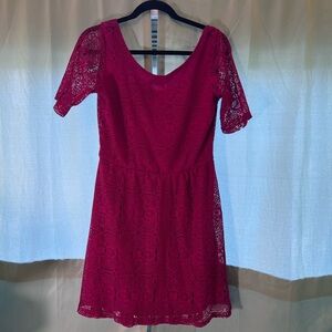 Fuchsia knee length youth dress